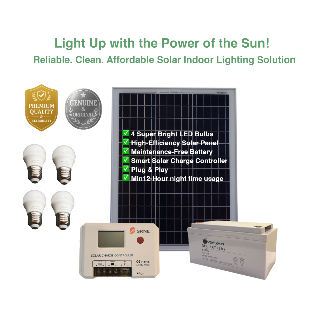Complete Indoor Solar LED Lighting System and Smartphone Charging ...