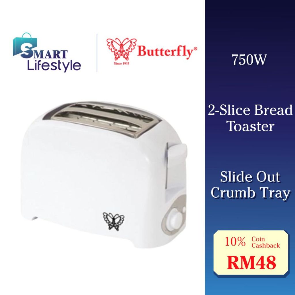 BUTTERFLY 2-SLICES TOASTER BT-8063 | Shopee Malaysia