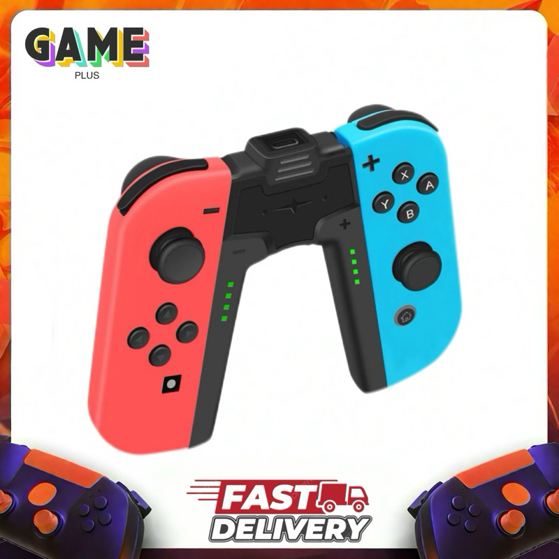 Nintendo Switch OLED V1/V2 JoyCon Charging Grip V-shaped Handle Holder ...