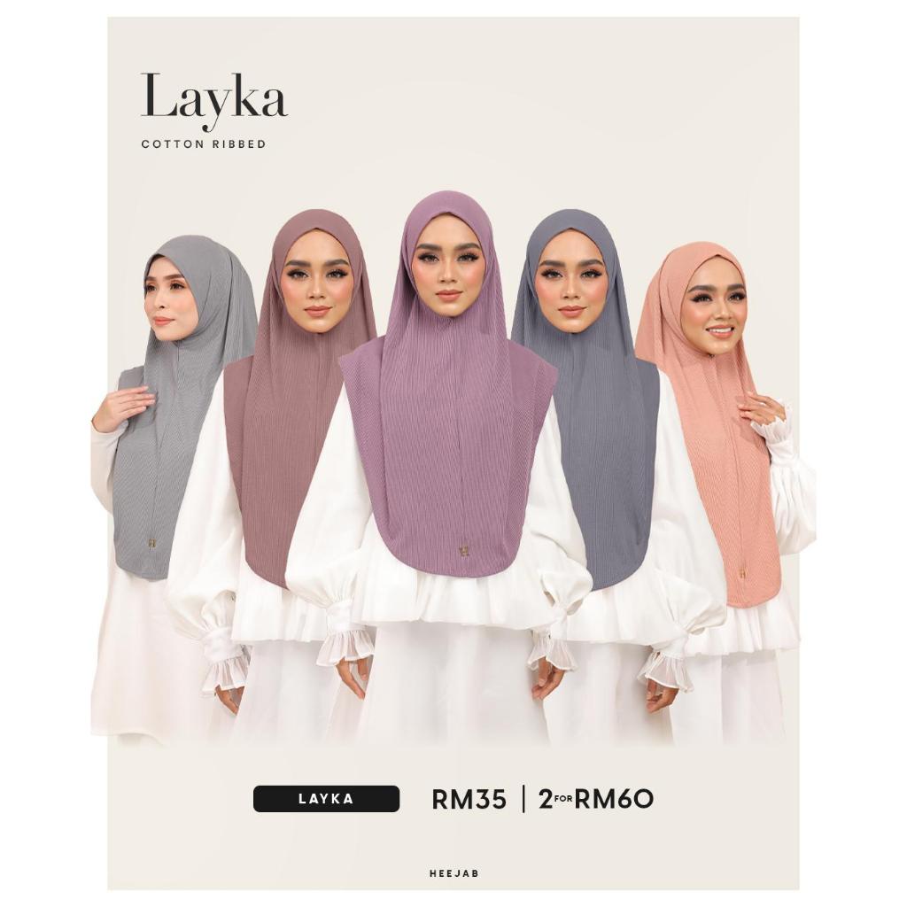 LAYKA (2HELAI RM60) Express Scarf Cotton Ribbed by HEEJAB | Shopee Malaysia