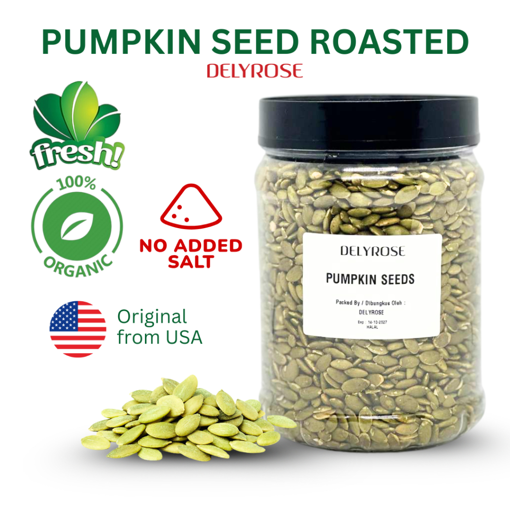 Pumpkin Seed Roasted Halal Biji Labu Panggang Organic Seeds Kuaci Tanpa ...