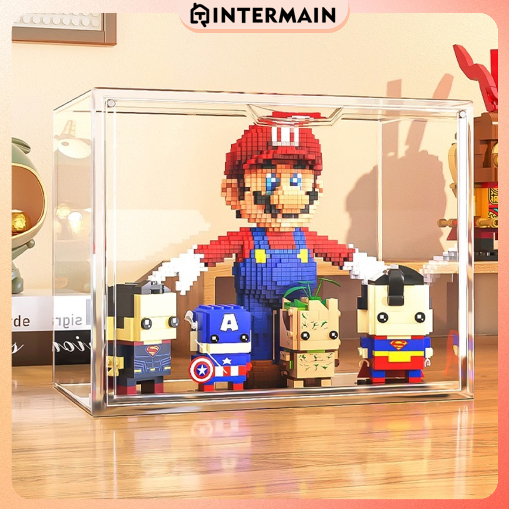 Mini Building Block Storage Box Toys Kids Puzzle Display Case Stackable ...