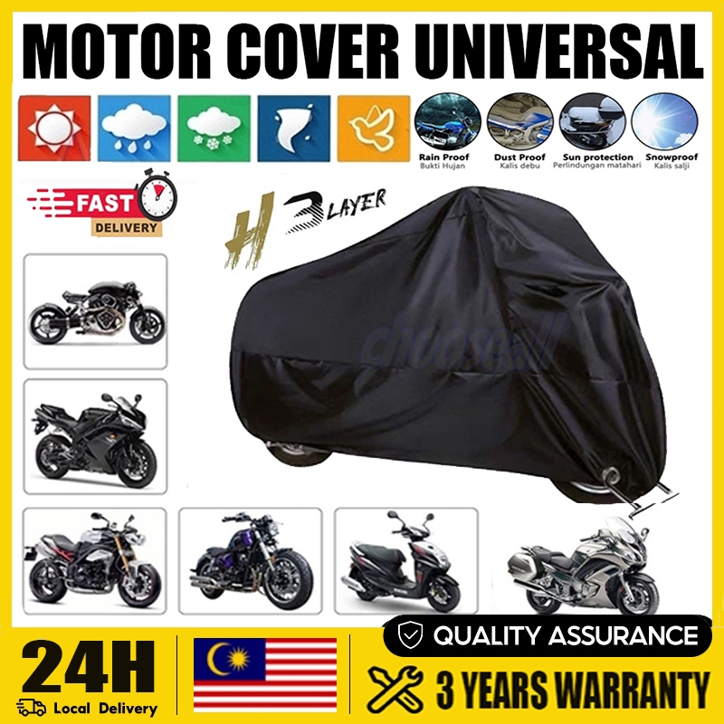 Malaysia Spot Motorcycle Covers 3 Layers Waterproof Anti-Waterproof ...