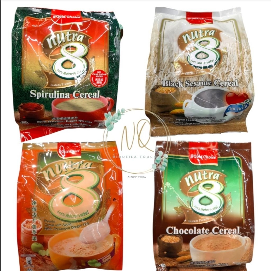 NUTRA 8 INSTANT PREMIX CEREAL (4 flavour) 28gx15s | Shopee Malaysia