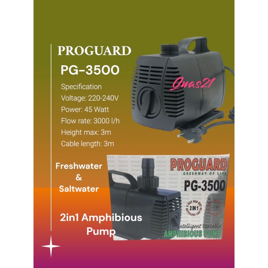 PROGUARD PG-3500 (2in1) Amphibious Pump (3000 L/H) | Shopee Malaysia