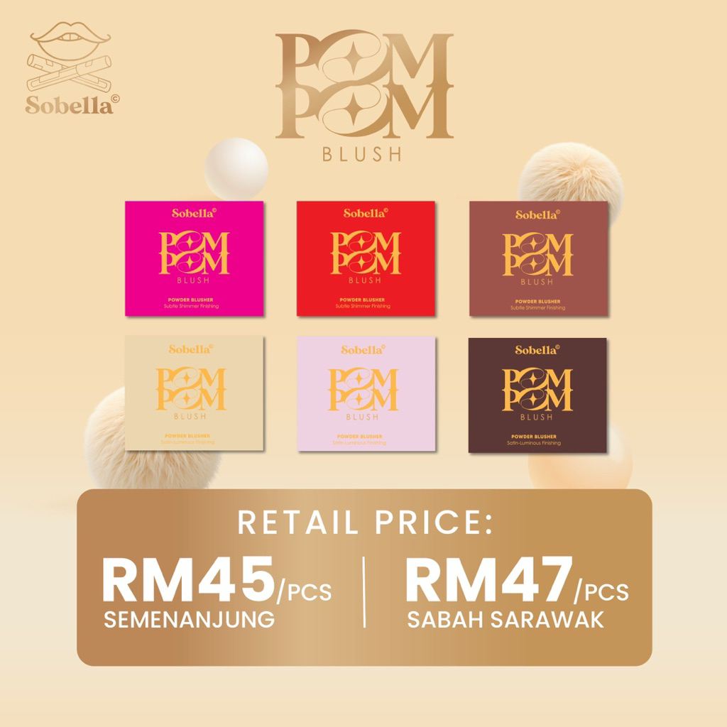 SOBELLA POM POM BLUSH EDITION | Shopee Malaysia