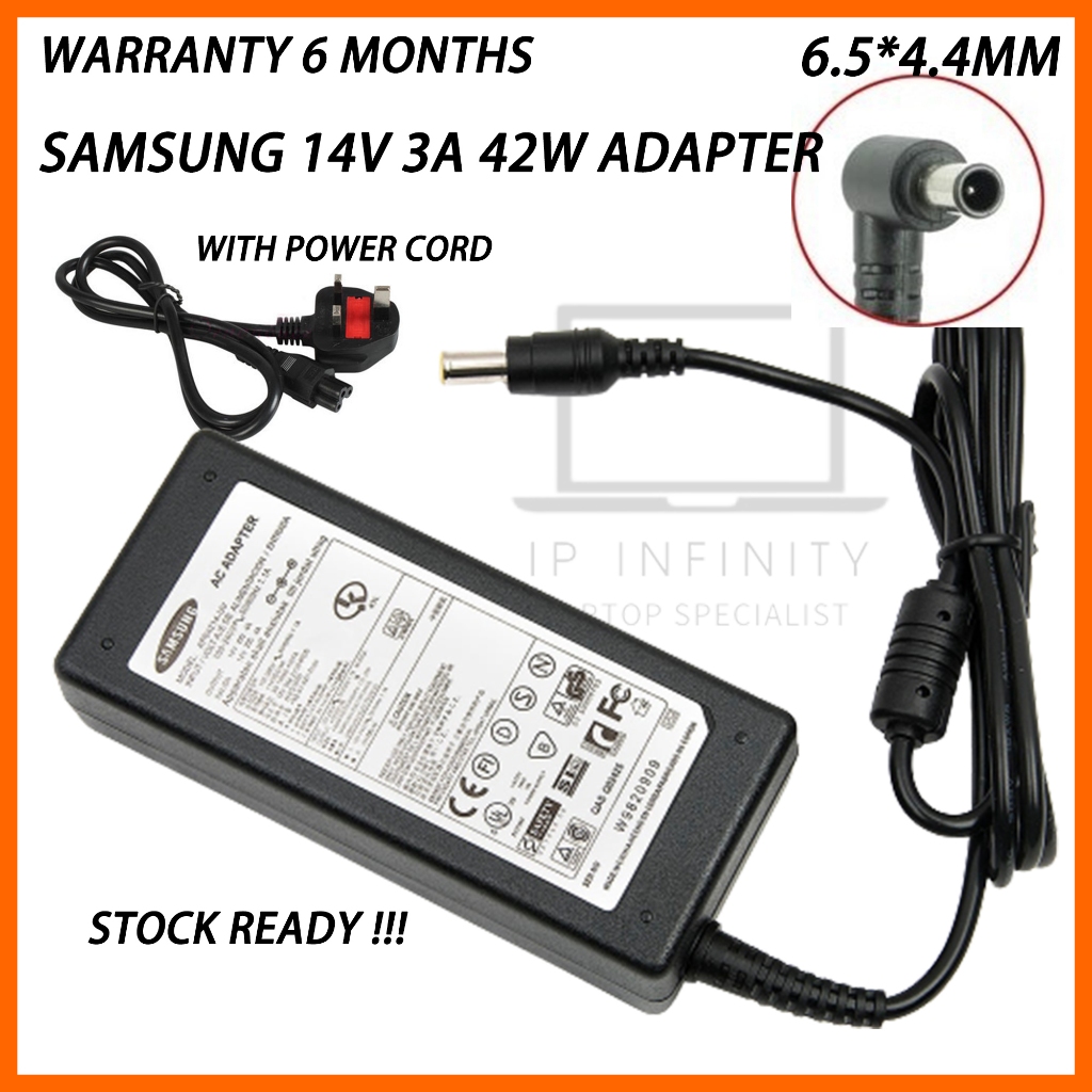 SAMSUNG MONITOR ADAPTER 14V BX2350 S24B240 S22B150N S19B150N S22C200B ...
