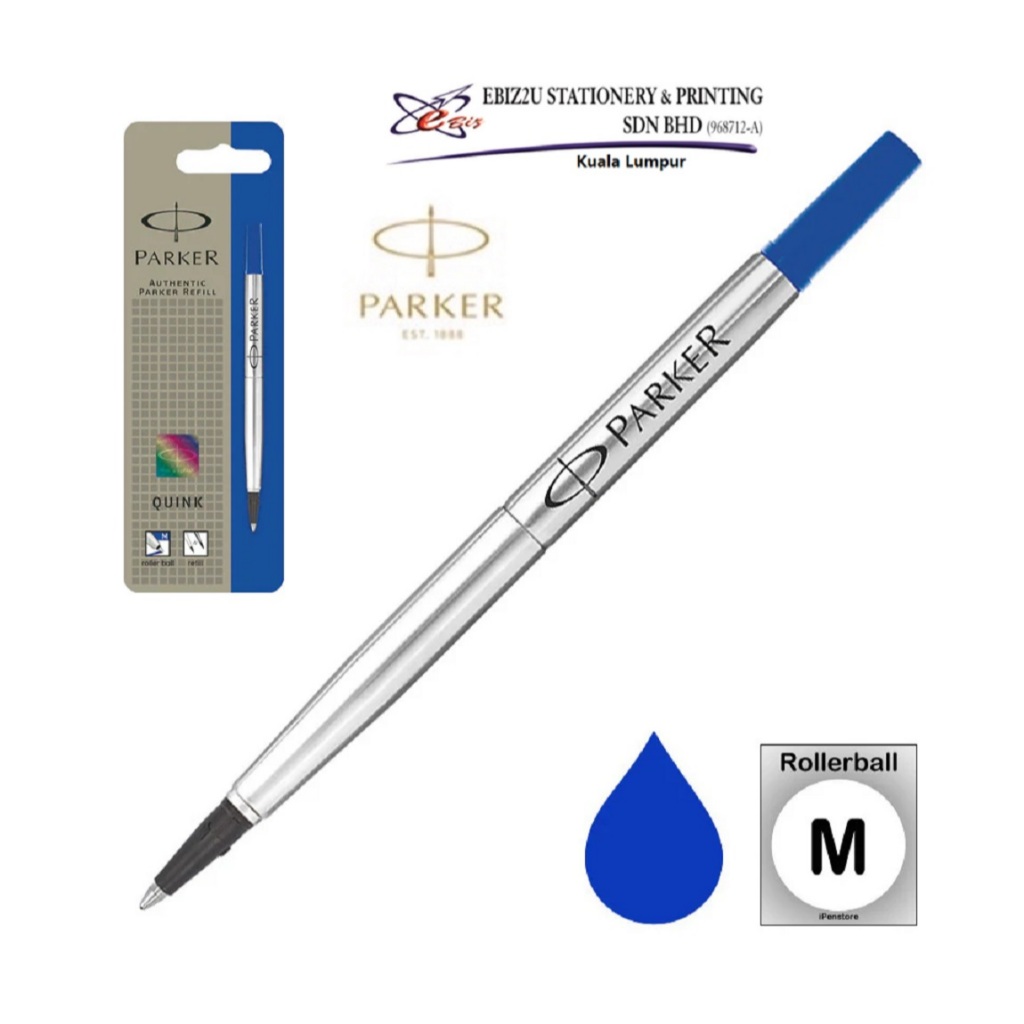 Parker Roller Ballpoint Refill Blue Medium 0.7mm | Shopee Malaysia