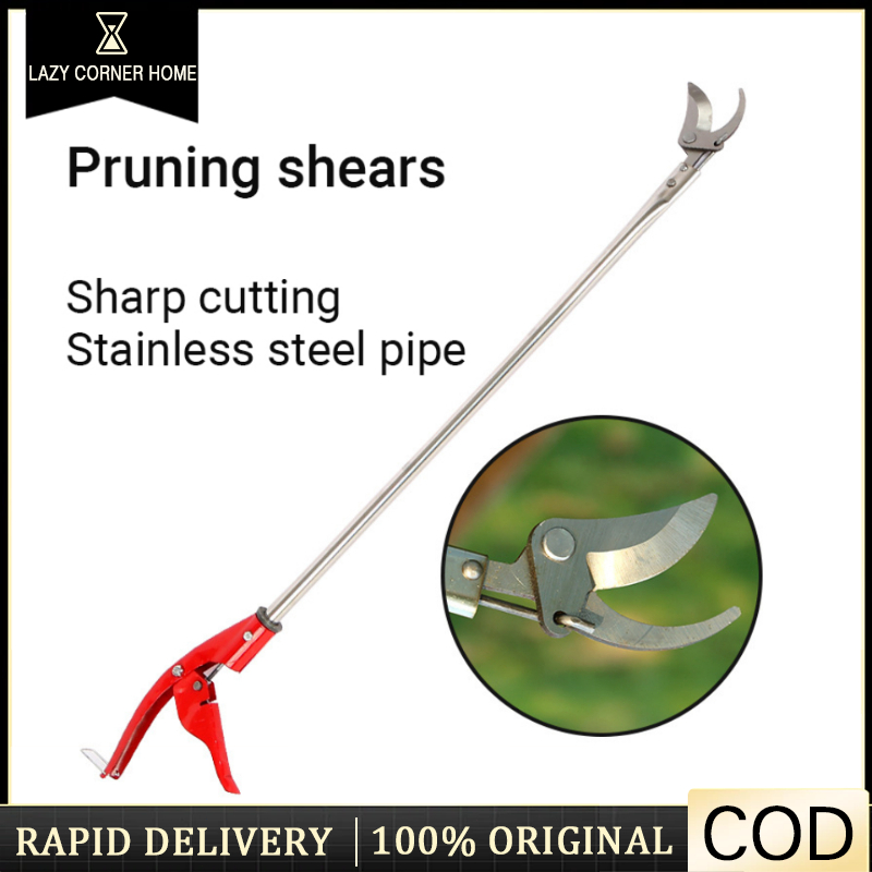 Stainless Steel Extended High Branch Shears (1.5M) Green Garden Shears ...