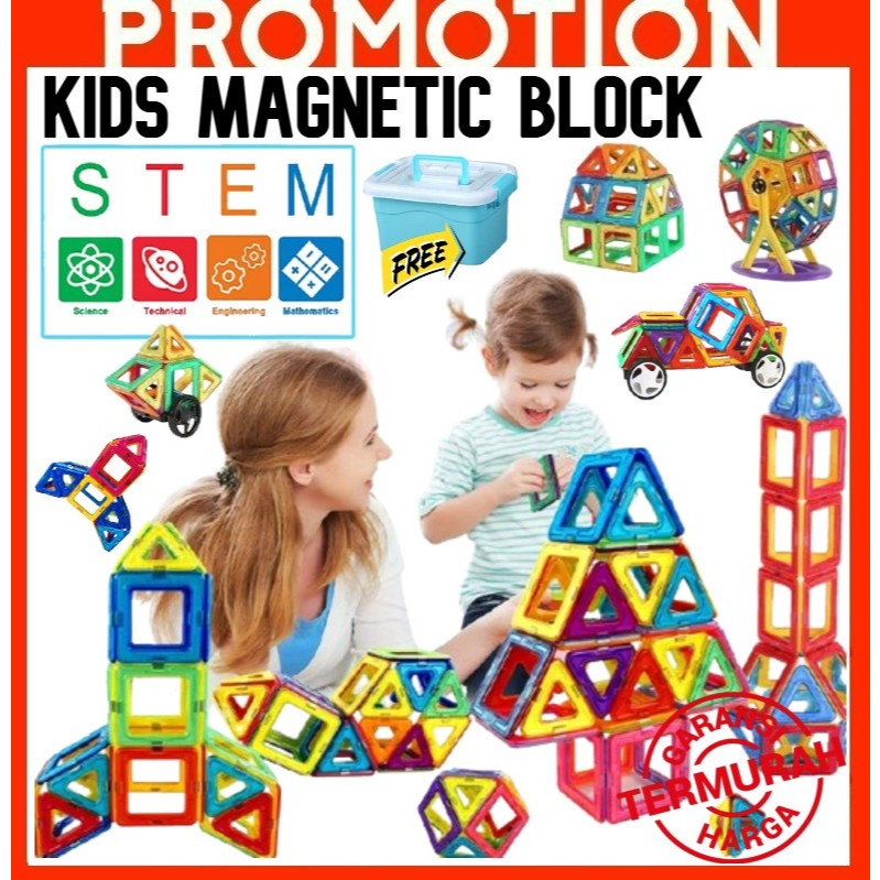 ~Dari KL~148pcs Blok binaan Mainan Binaan magnet Mainan Blok Magnetik ...