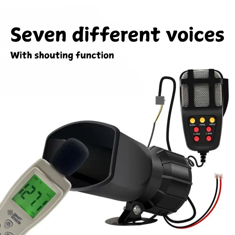 Talking 12V Siren 7 Horn Tones Car Fire Civic Vios Police Truck City ...