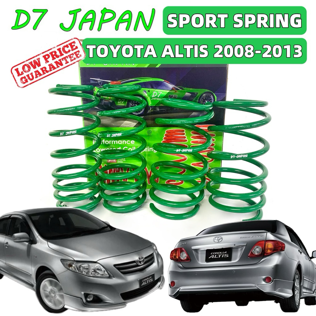 TOYOTA ALTIS 2008-2013 LOWER SPORT SPRING (1 SET 4 PCS) D7 JAPAN ...