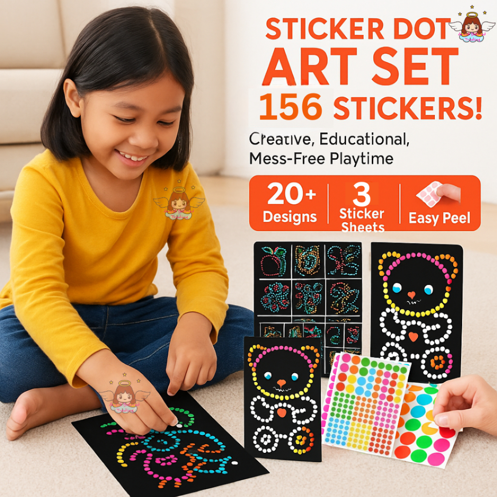 Dot Sticker Activity Sheet Sticker Book for Kids / Buku Sticker / Kids ...