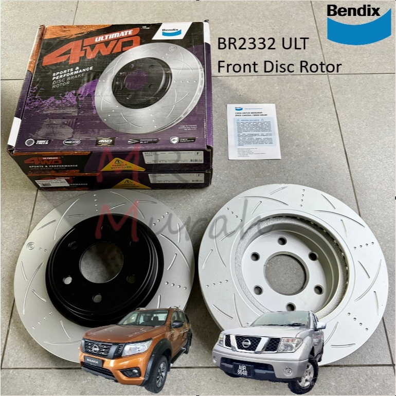 Bendix Ultimate BR2332 ULT Front Disc Rotor [Racing] Nissan Navara D40 ...