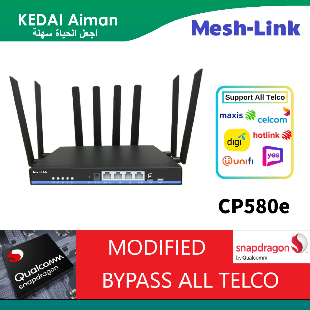 Mesh-Link CP580e AX3000 WiFi-6 Qualcomm X55 Portable Wireless 5G Modem ...
