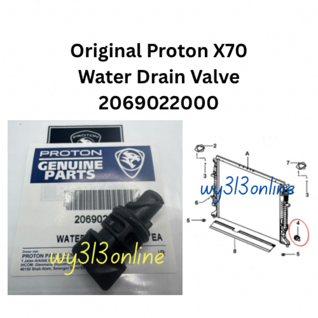 2069022000 Original Proton X70 Water Drain Valve Radiator Cork | Shopee ...