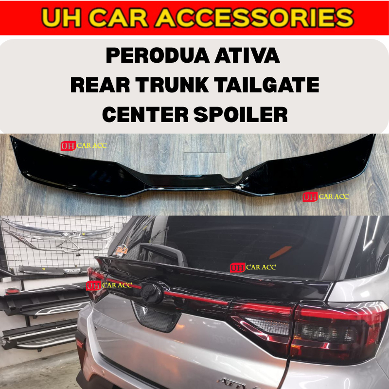 PERODUA ATIVA REAR TRUNK TAILGATE CENTER BS SPOILER WITH PAINT BLACK ...