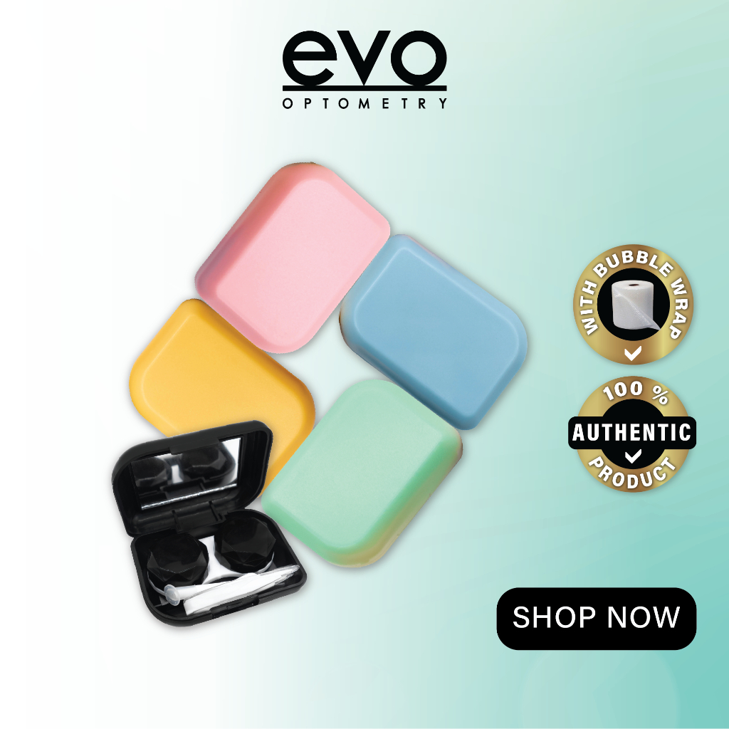 evo Rectangle Candy Color Contact Lens Casing Set Lenses Case | Shopee ...