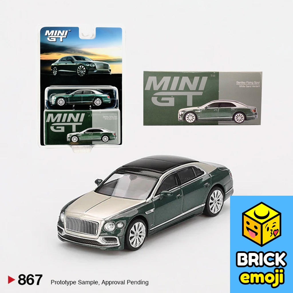 Mini GT 867 Bently Flying Spur White Sand Verdant RHD 1/64 (Box/Blister ...
