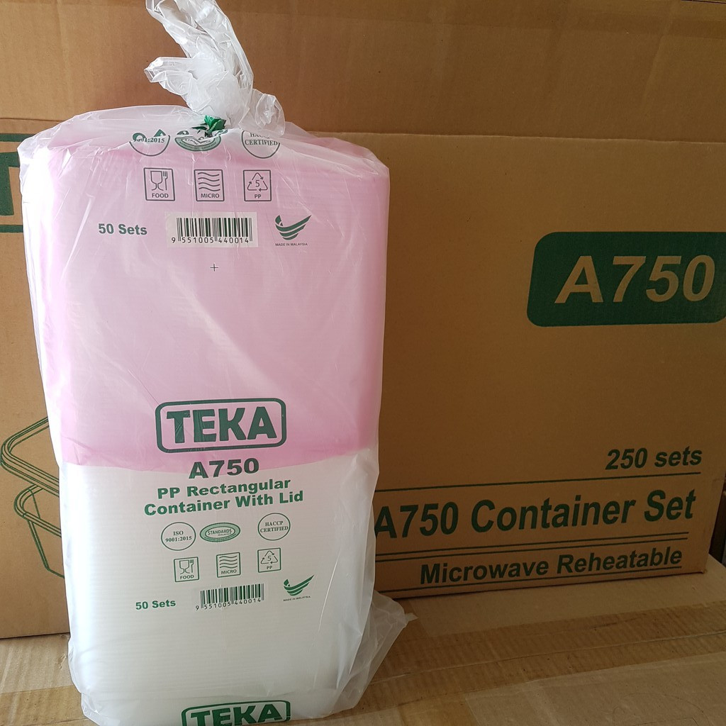 [TEKA] TK A750 Rectangular Microwave Food Container With Lid Tupperware ...