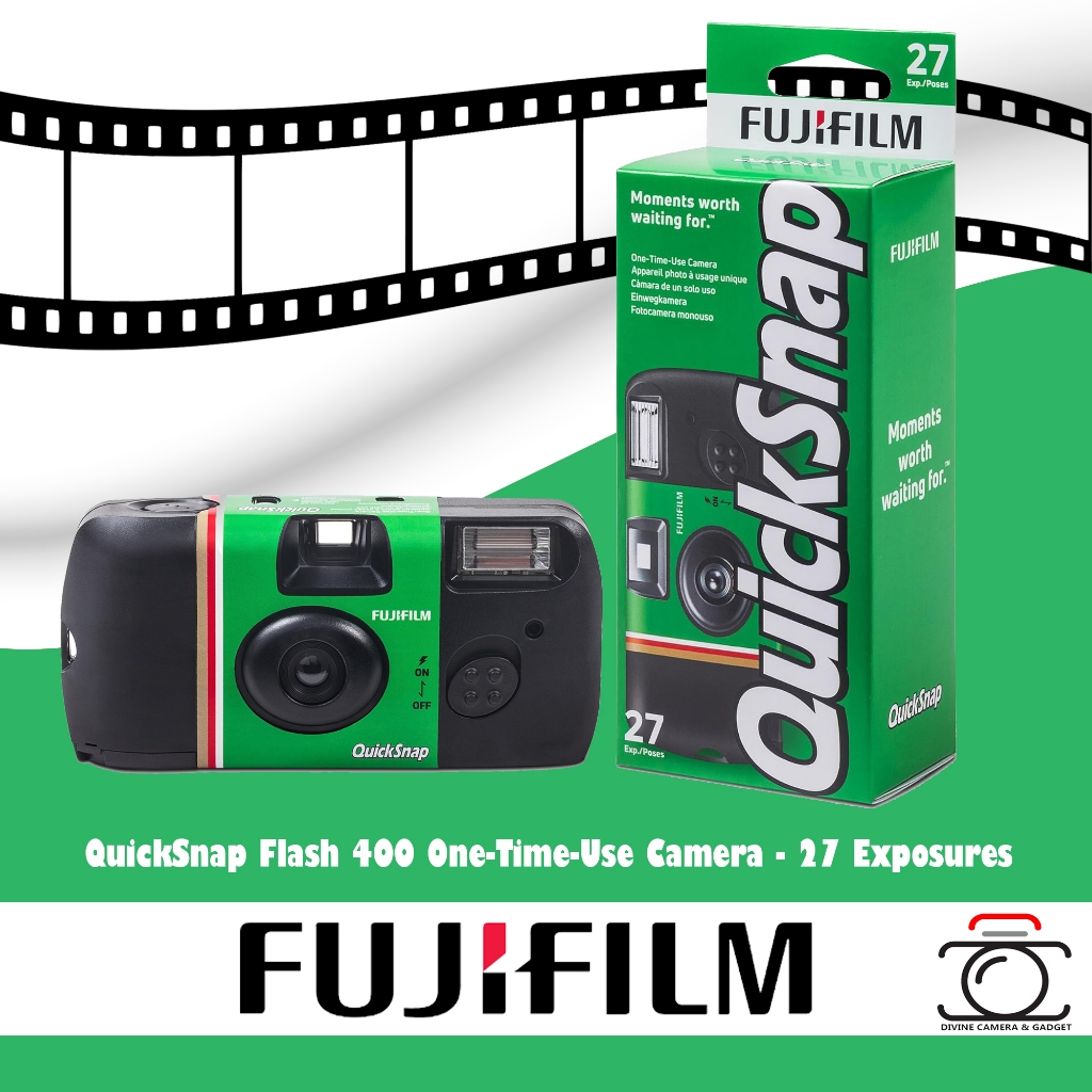 Fujifilm QuickSnap Flash 400 One-Time-Use Camera - 27 Exposures ...