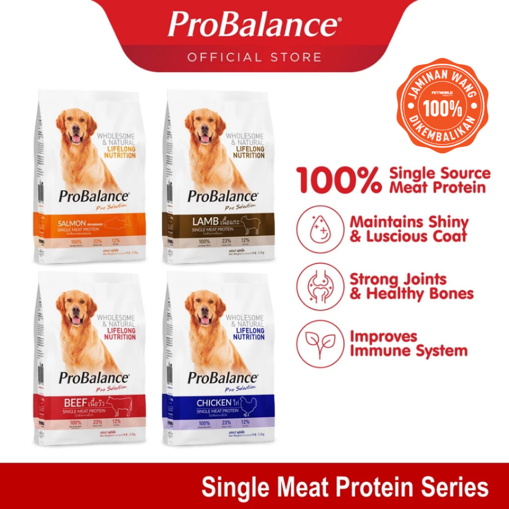 ProBalance Dry Kibble Dog Food for Adult - Salmon (13.5kg)/Chicken/Beef ...