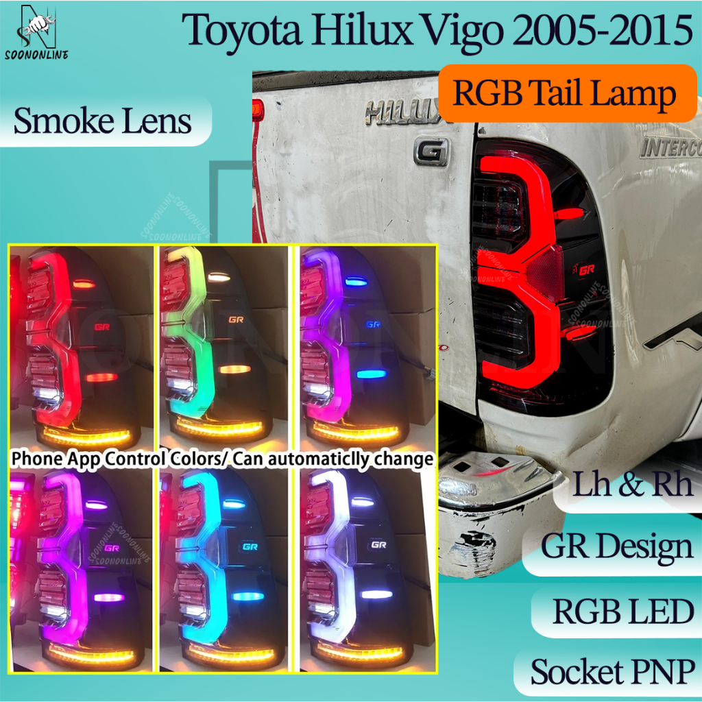 Toyota Hilux Vigo 2005-2015 RGB Tail Lamp Vigo Tail Lamp GR Design ...