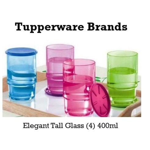 Tupperware Elegant Low Glass 250ml ( 2pcs ) Or (4pcs) OR Tall Glass ...