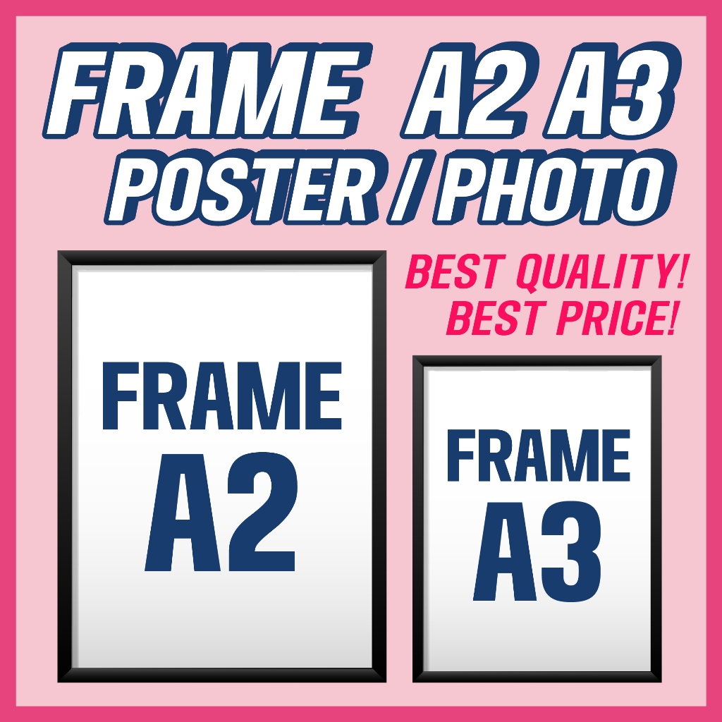 【A2 A3 Poster/Photo Frame】Wall Frame Decoration丨Bingkai Gambar丨Hiasan ...