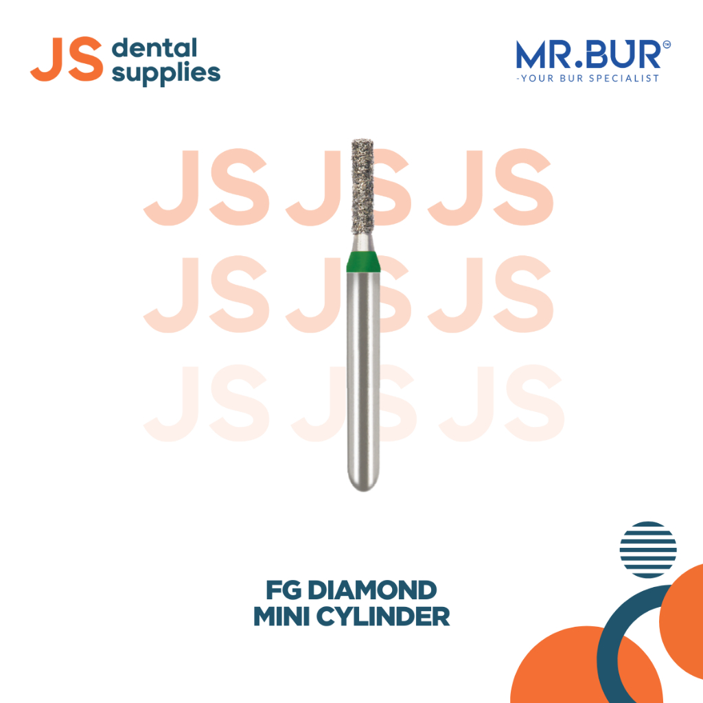 Mini Cylinder Coarse Diamond Bur FG (2pcs) | For Crown Preparation ...