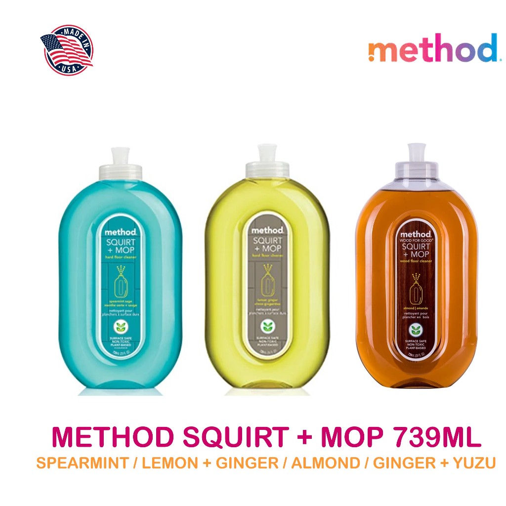 METHOD SQUIRT & MOP FLOOR CLEANER 739ML NON -TOXIC / PLANT BASED ...