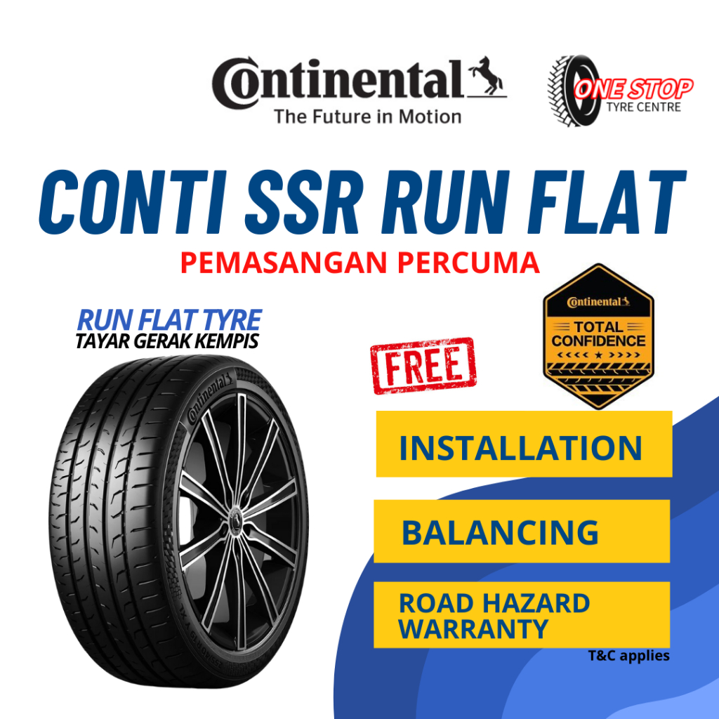 [Run Flat] Continental SSR Tayar Tyre 245/40R19 275/35R19 MC6 225/45R18 ...