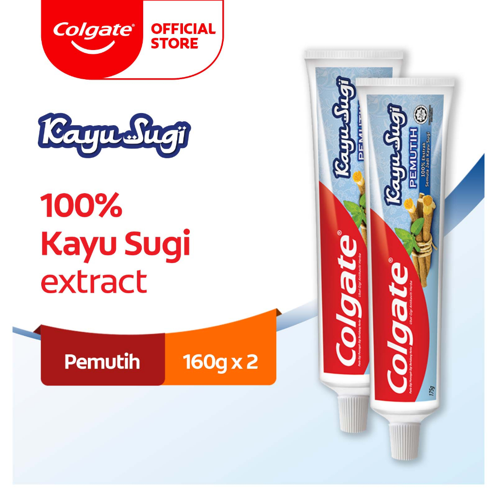 [East Malaysia] Colgate Kayu Sugi Whitening Toothpaste (160g x 2 ...