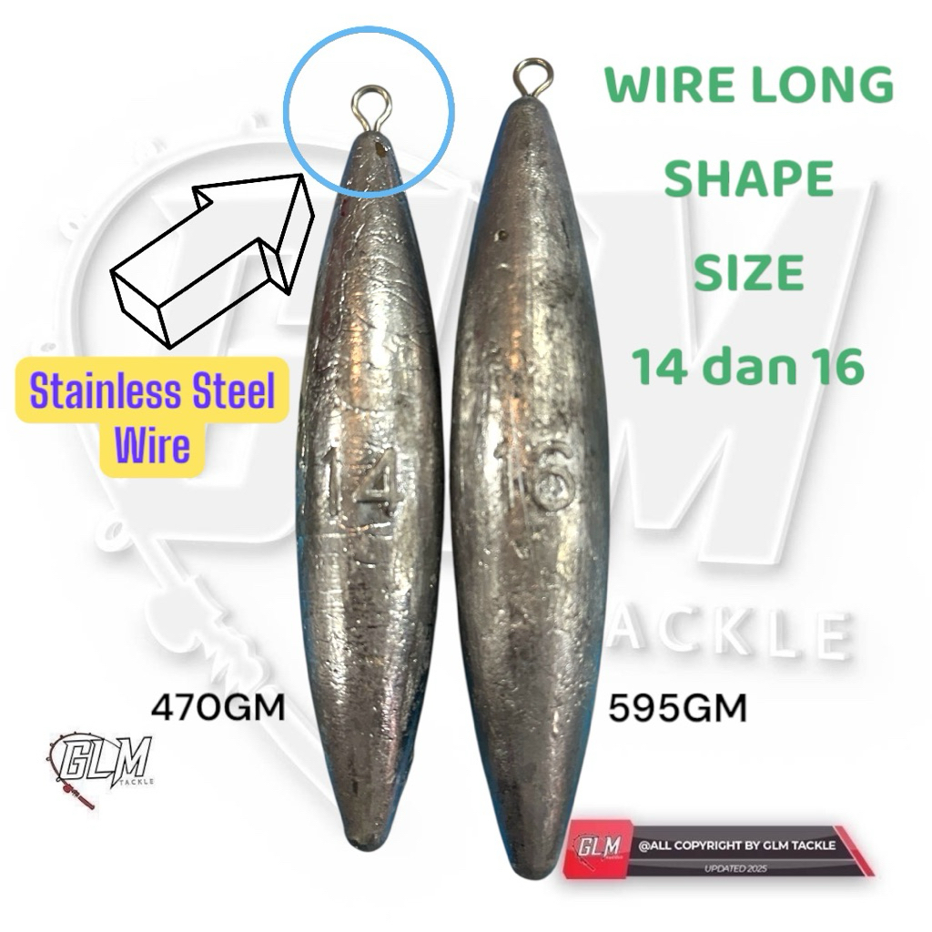 BATU TIMAH LADUNG ( WLS ) WIRE LONG SINKER UNTUK MEMANCING | Shopee ...