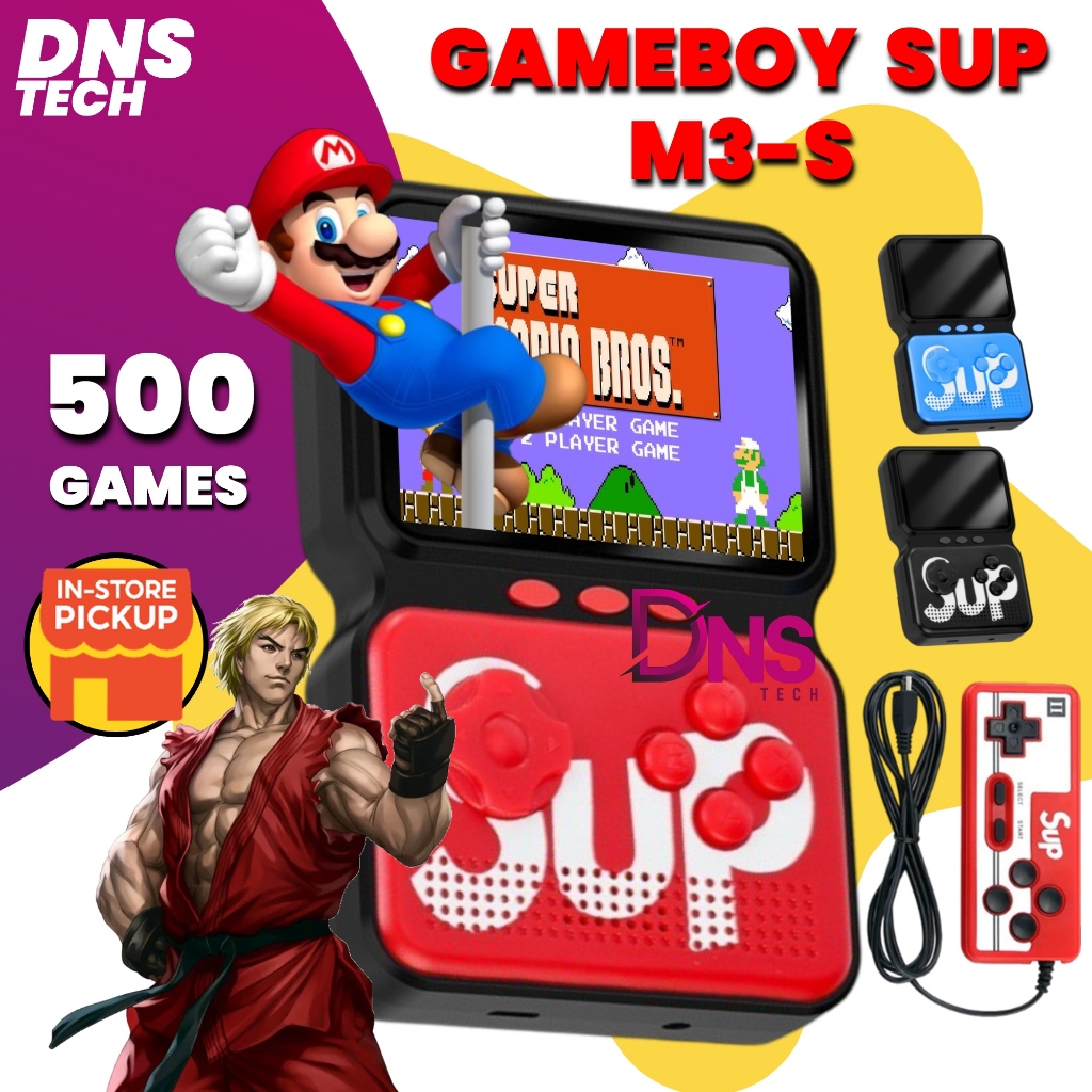 500 Permainan Terbina Dalam Konsole Gameboy SUP M3-S Games Retro Mini ...