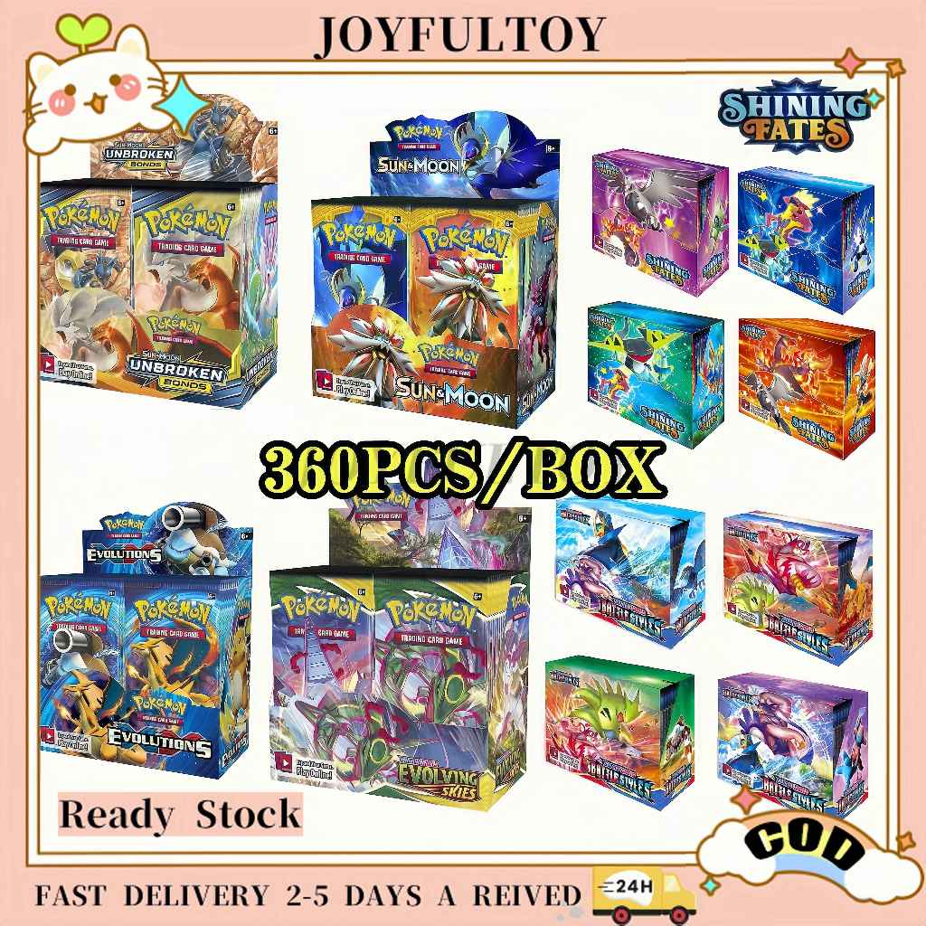 360Pcs/Box Pokemon Sun & Moon Team Up Unbroken Bond Unified Minds  Evolutions Booster Box Collectible Trading Cards Game | Shopee Malaysia