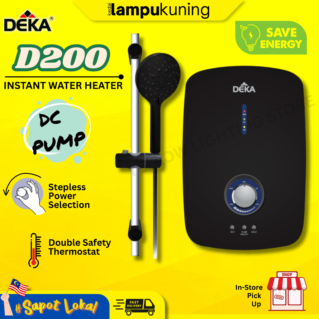 [SIRIM] DEKA De'RIA D200 DC Inverter Pump Massage Shower Energy Saving ...