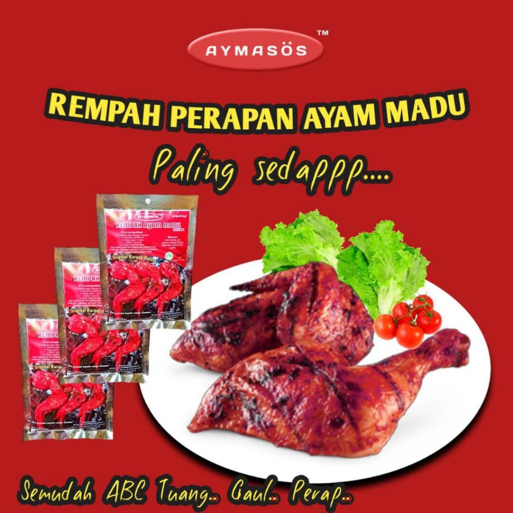 Rempah ayam madu Aymasos bakar -125g dan 250g | Shopee Malaysia