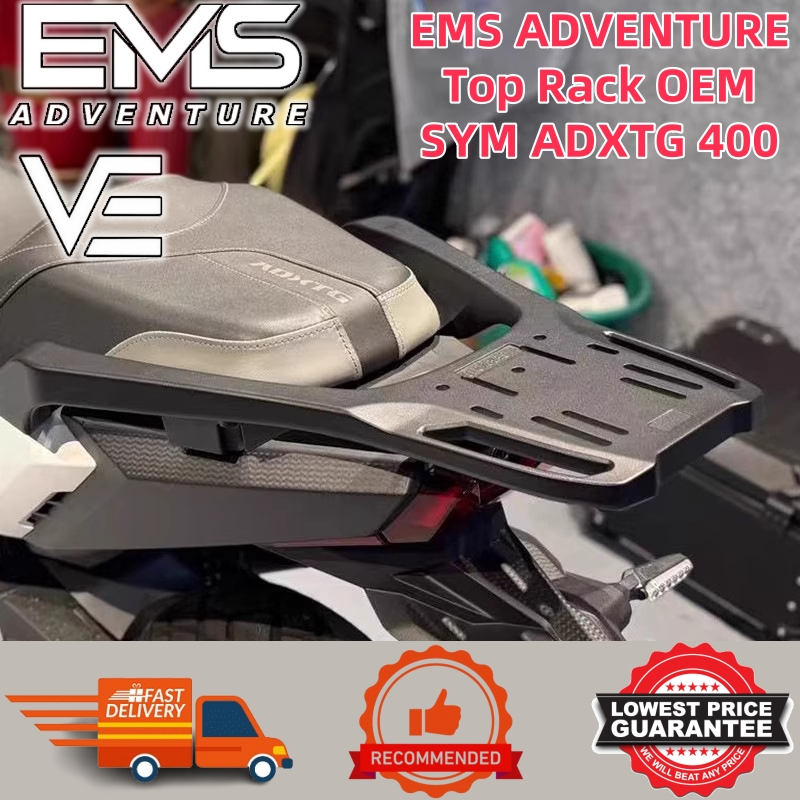 EMS Top Rack For SYM ADXTG 400 Motorcycle Monorack Heavy Duty Aluminium ...