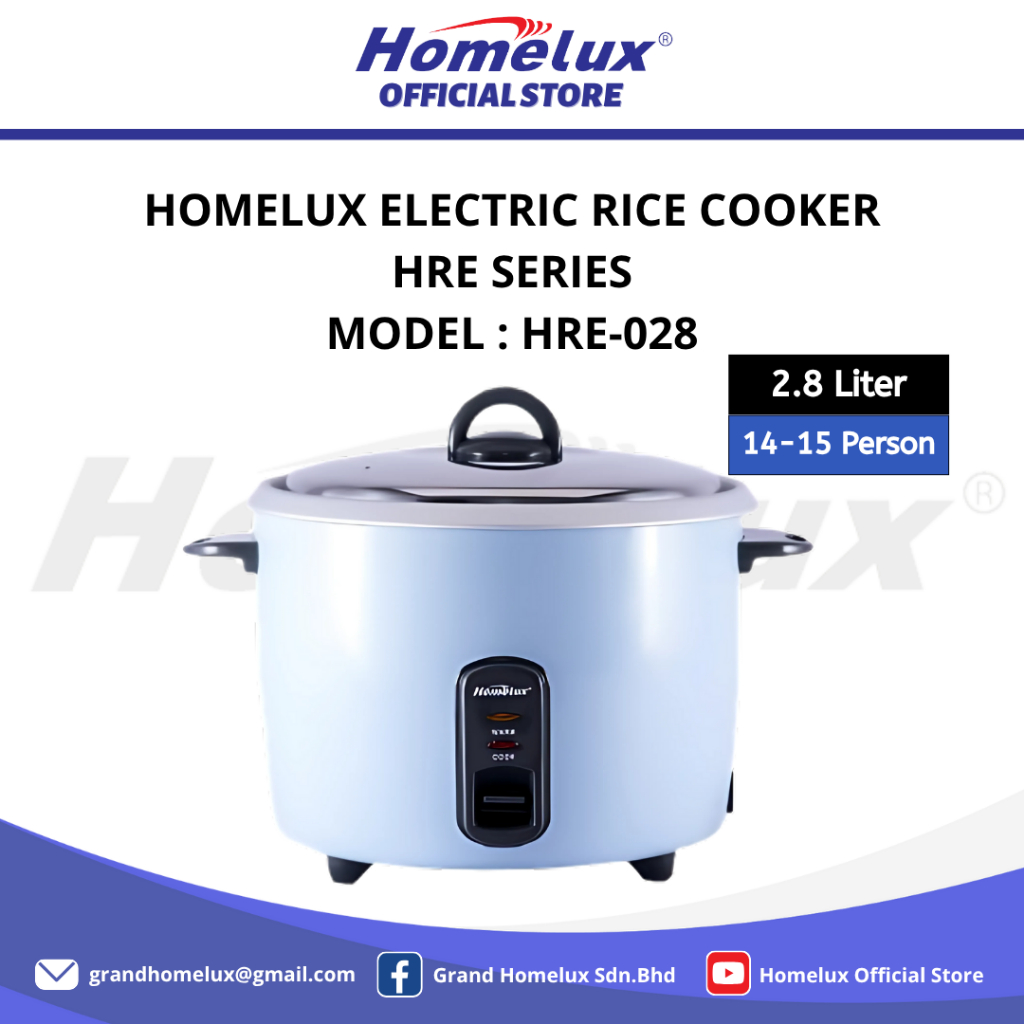 HOMELUX ELECTRIC RICE COOKER HRE SERIES HRE-028 PERIUK NASI BERKUALITI ...