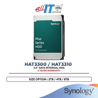 Synology Plus NAS Internal Hard Drive HAT3300 / HAT3310 SATA III 3.5'' (2TB / 4TB / 8TB)