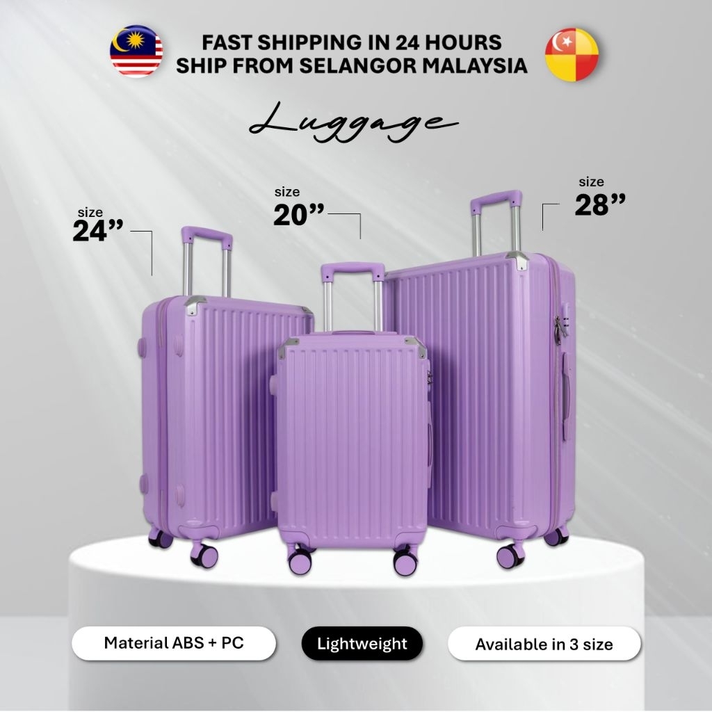 Beg bagasi 20inch 24inch 28inch Travel Luggage Bags Suitcase Material ...