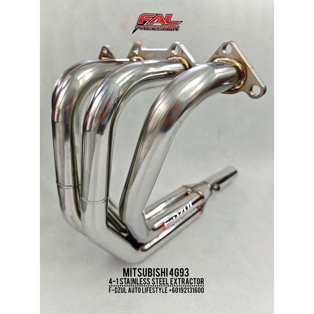 FAL Precision Mitsubishi 4G93 DOHC SOHC MIVEC 4-1 Stainless Steel ...