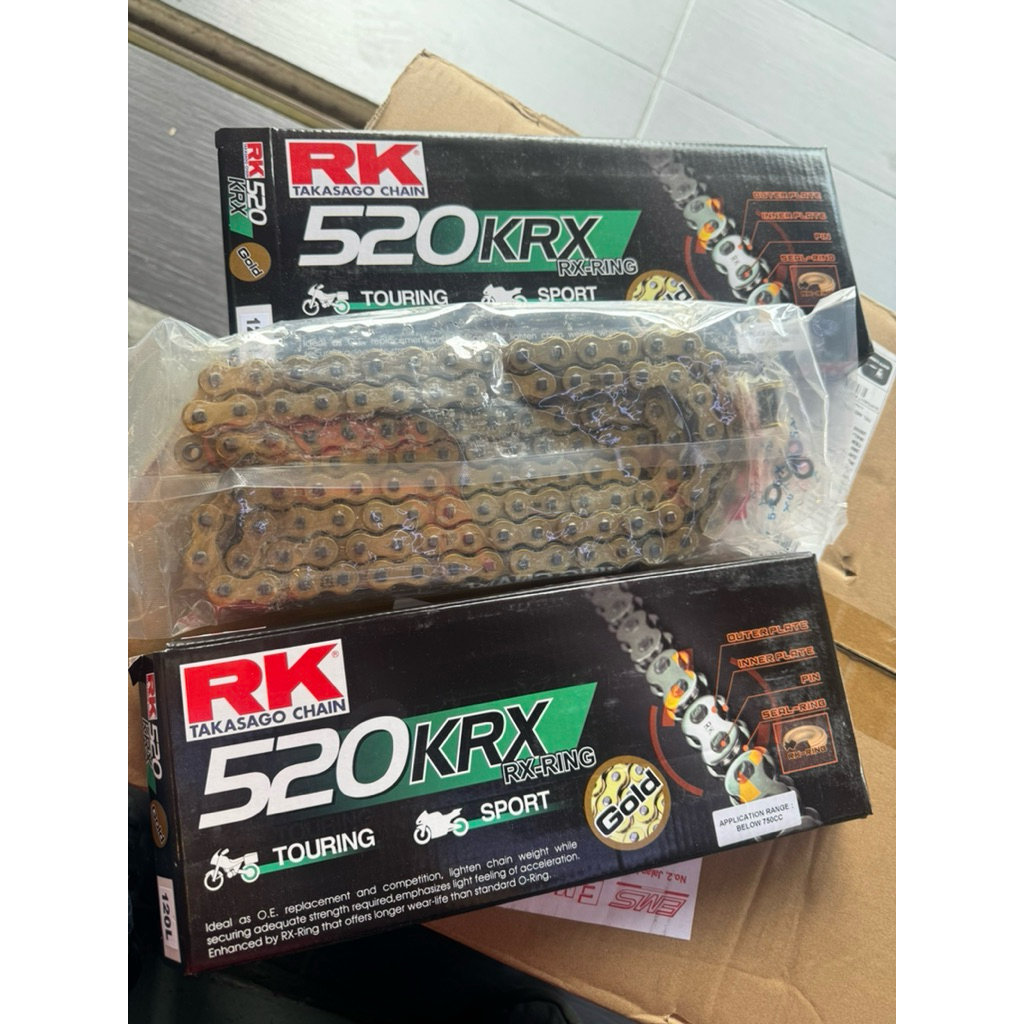 100%ORI RANTAI RK520 KRX X-RING CHAIN 120L RIVET TYPE | Shopee Malaysia