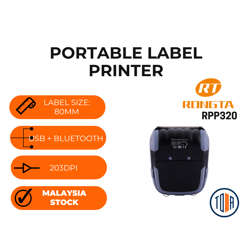 Rongta RPP320 Portable Thermal Label Printer | Shopee Malaysia