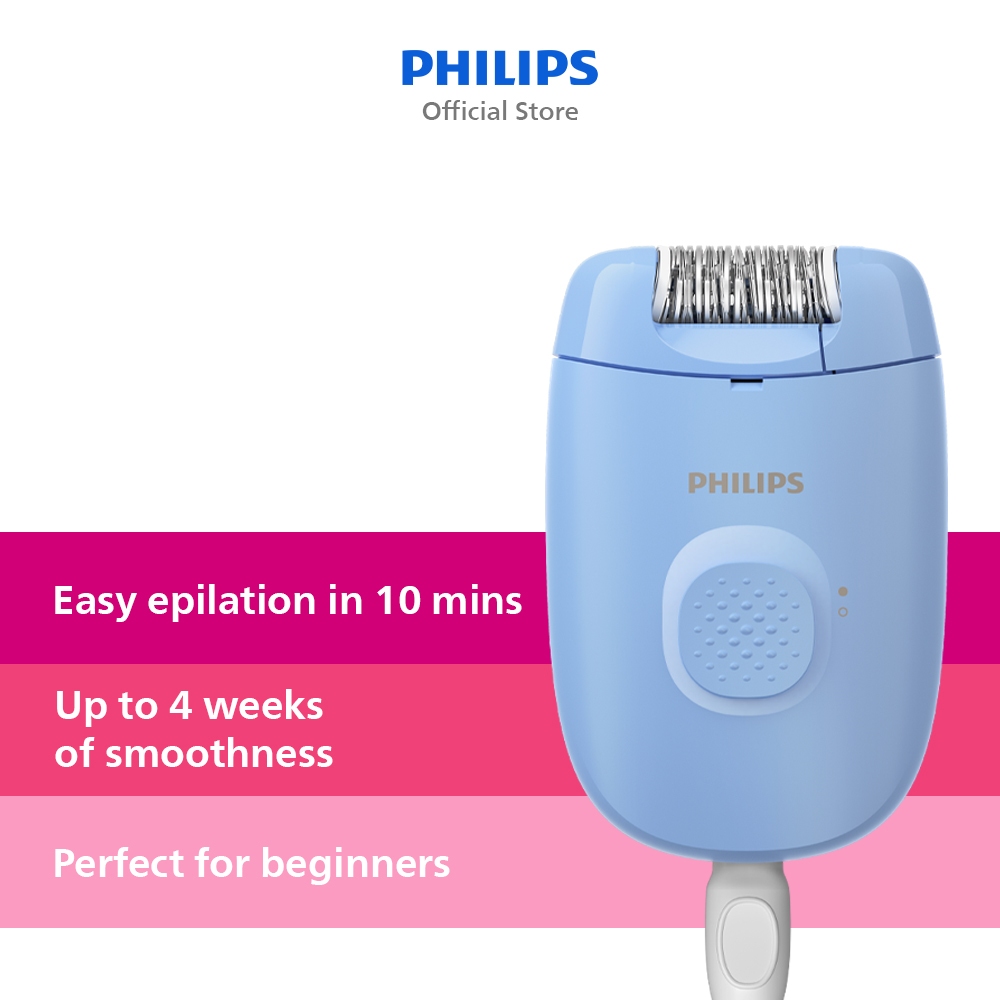 [New] Philips Satinelle Essential Corded Compact Epilator with Gentle ...