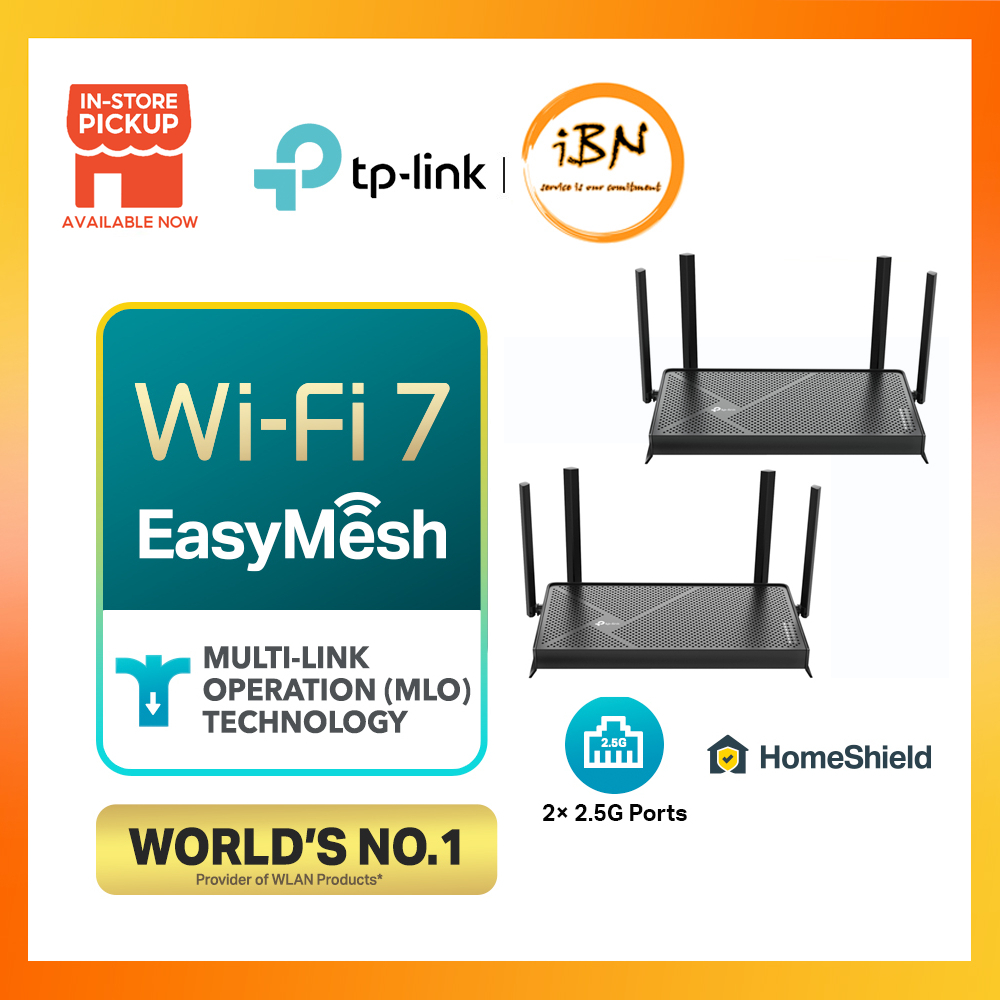 TP-Link Easymesh BE3600 Wifi 7 Dual Band 2.5G + 3x 1G High Power ...