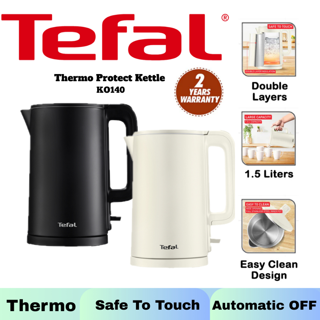 Tefal Thermo Protect Electric KO140AY2 KO1408Y2 Jug Kettle 1.5L Thermo ...