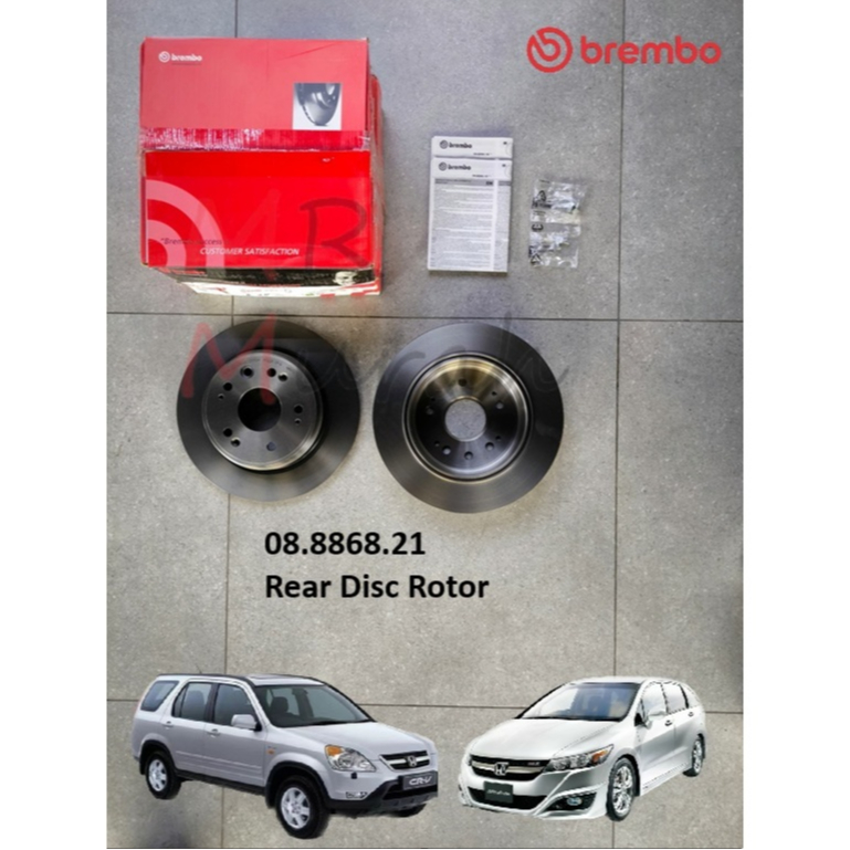 Original Brembo 08.8868.21 Honda Crv S9a, Stream Rn6 Rear Disc Rotor ...