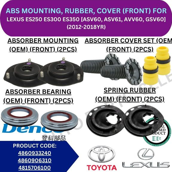 ABSORBER MOUNTING, COVER, BEARING, RUBBER (FRONT) FOR LEXUS ES250 ES300 ...